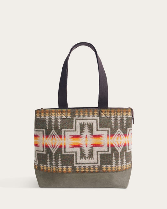 Pendleton City Zip Tote in Harding Olive