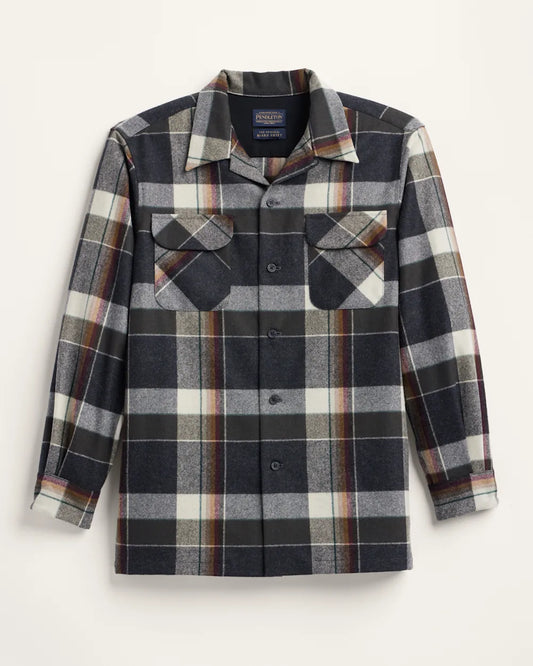 MEN'S BLACK MULTI PLAID BOARD SHIRT