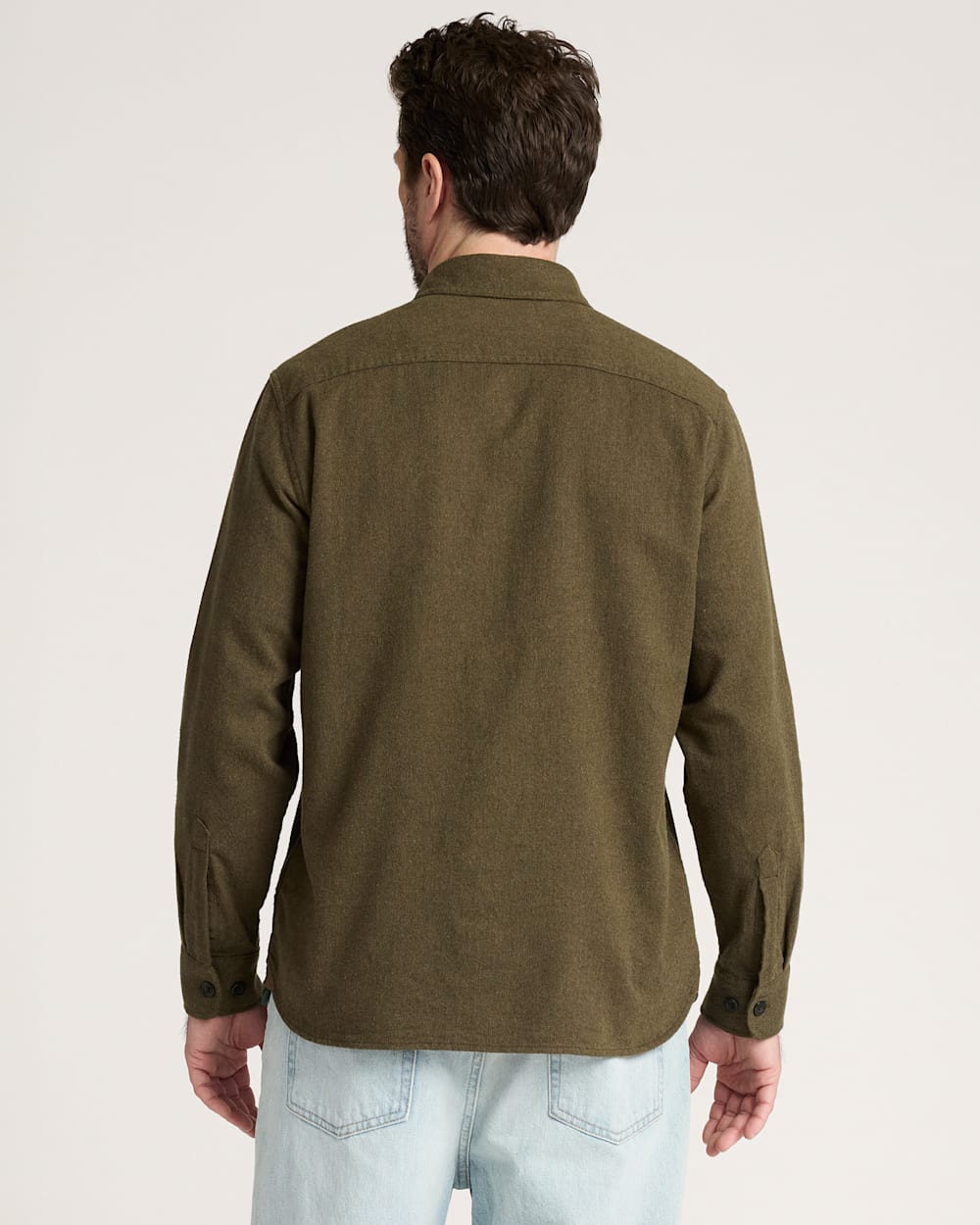 PENDLETON MEN'S BURNSIDE COTTON FLANNEL SHIRT FOREST GREEN HEATHER