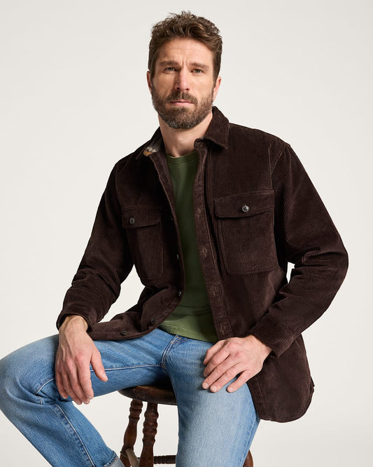 Pendleton Belmont Corduroy Shirt in Dark Brown
