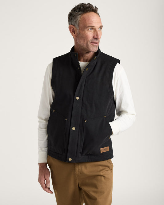 Pendleton Pine Grove Canvas Vest in Black