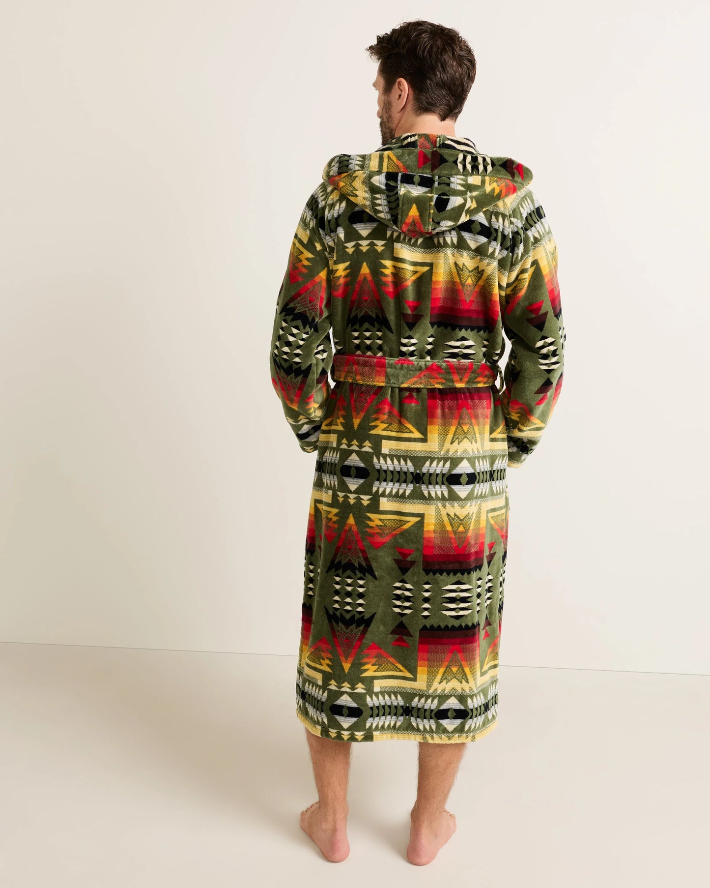 Pendleton Hooded Men's Robe in Ponderosa Green