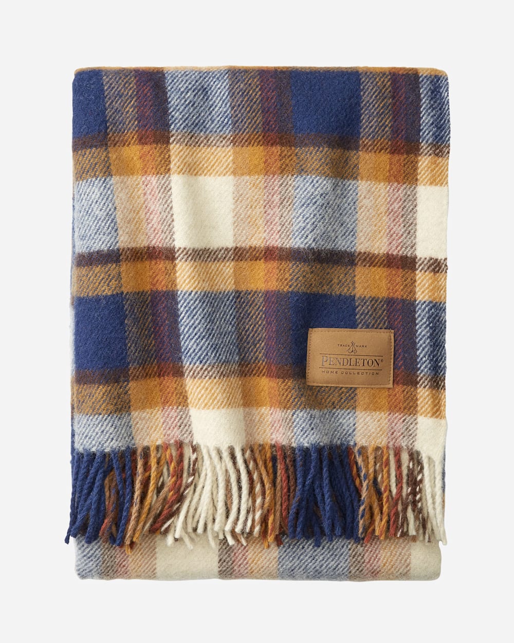 PENDLETON MOTOR ROBE THROW WITH LEATHER CARRIER- STEENS MOUNTAIN