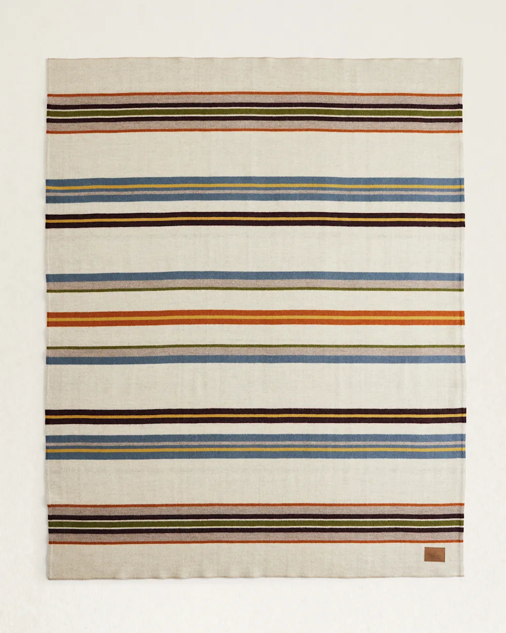 PENDLETON BRIDGER STRIPE WOOL THROW-IVORY