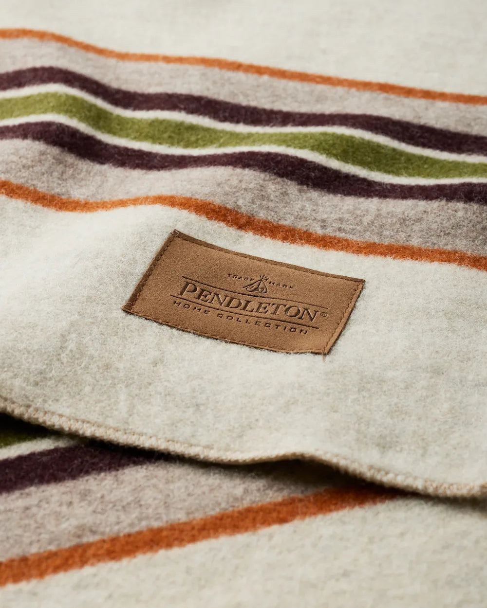 PENDLETON BRIDGER STRIPE WOOL THROW-IVORY