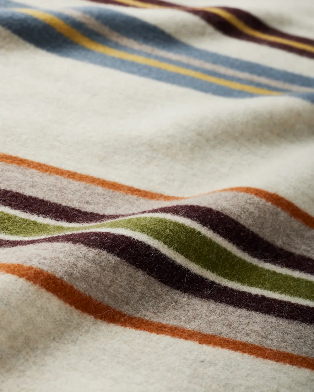 PENDLETON BRIDGER STRIPE WOOL THROW-IVORY