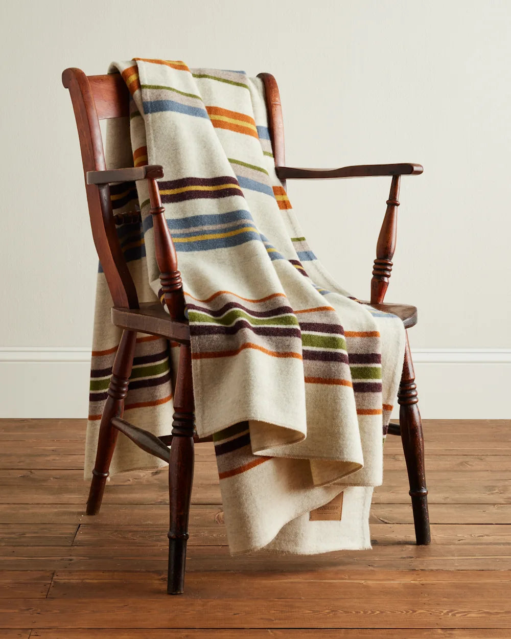 PENDLETON BRIDGER STRIPE WOOL THROW-IVORY