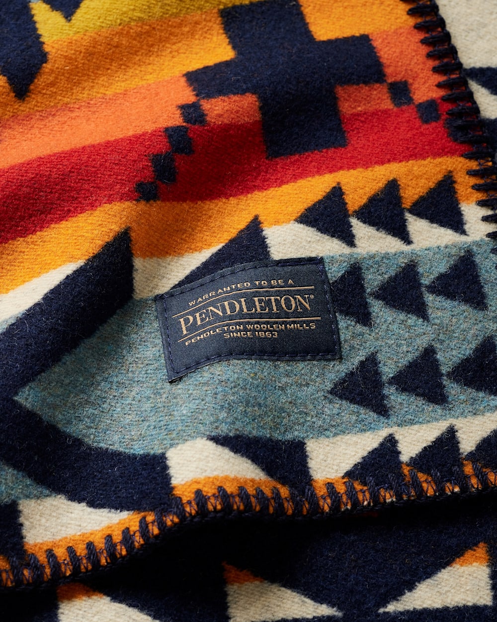 Pendleton Jacquard Saddle Blanket in Nehalem Navy