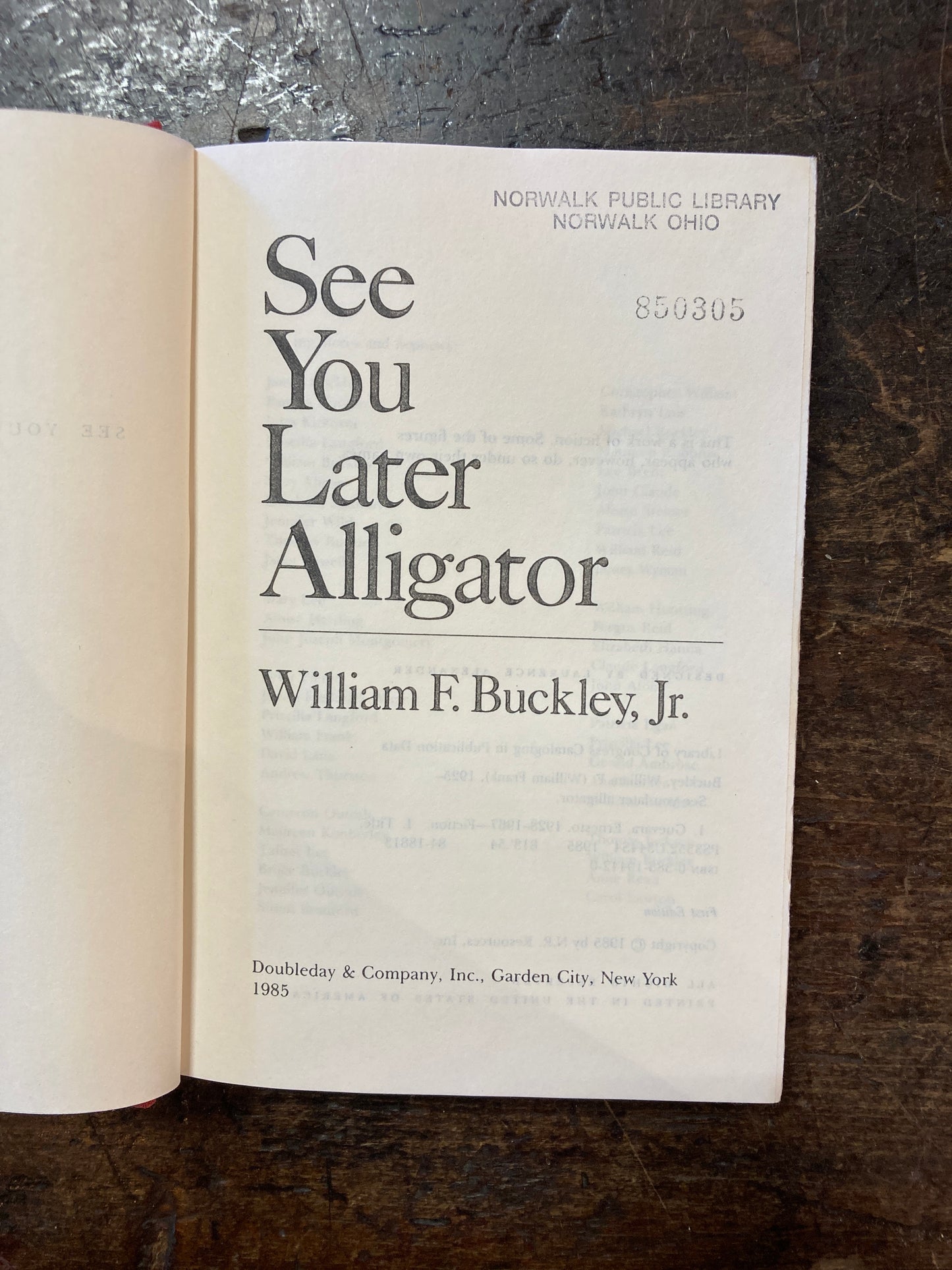 See You Later Alligator, by William F. Buckley, Jr.