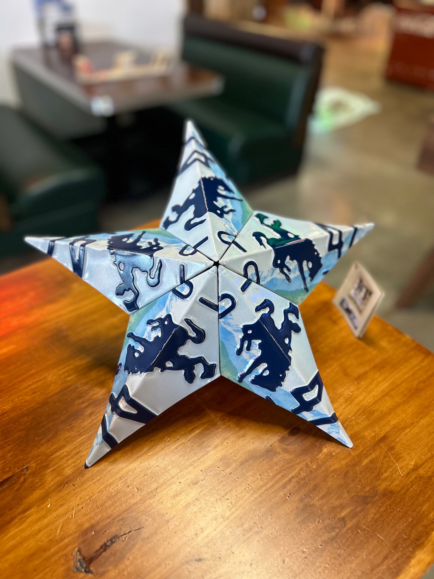 Wyoming Barn Star License Plate Small