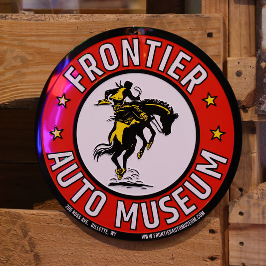 Frontier Auto Museum 12in Embossed Sign