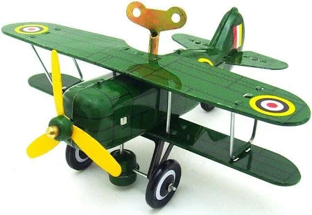 Green Curtiss Plane Tin Toy