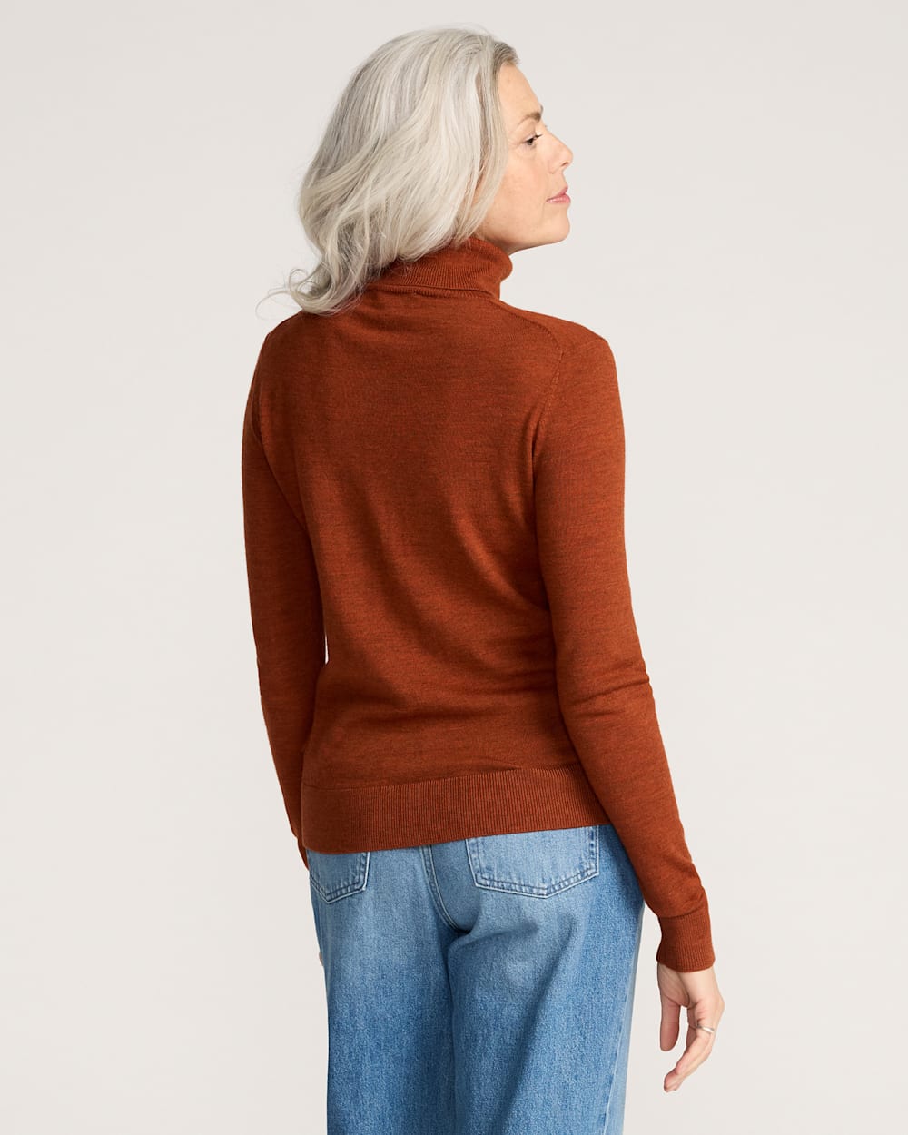 Pendleton Women's Merino Turtleneck in Arabian Spice Heather