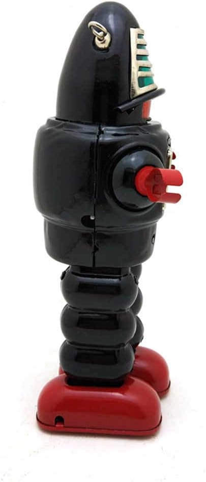 Black Wind Up Planet Robot Tin Toy