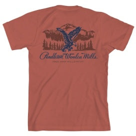 Pendleton Flying Eagle Graphic Tee in Clay/Navy