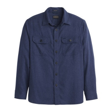 PENDLETON MEN'S BURNSIDE COTTON FLANNEL SHIRT NAVY HEATHER