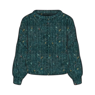 Pendleton Donegal Eyelet Sweater in Teal