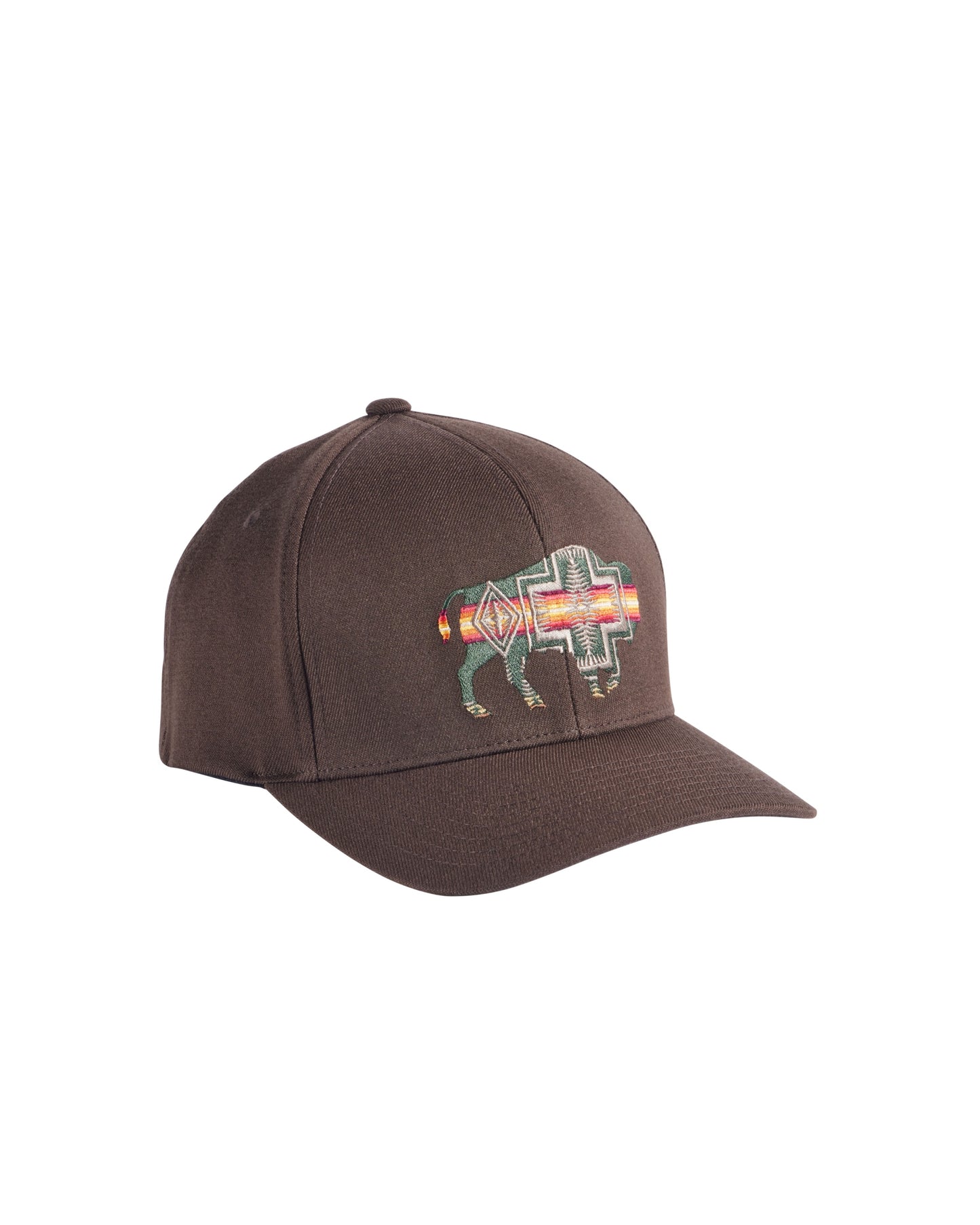 Pendleton Embroidered Hat in Dark Brown with a Bison