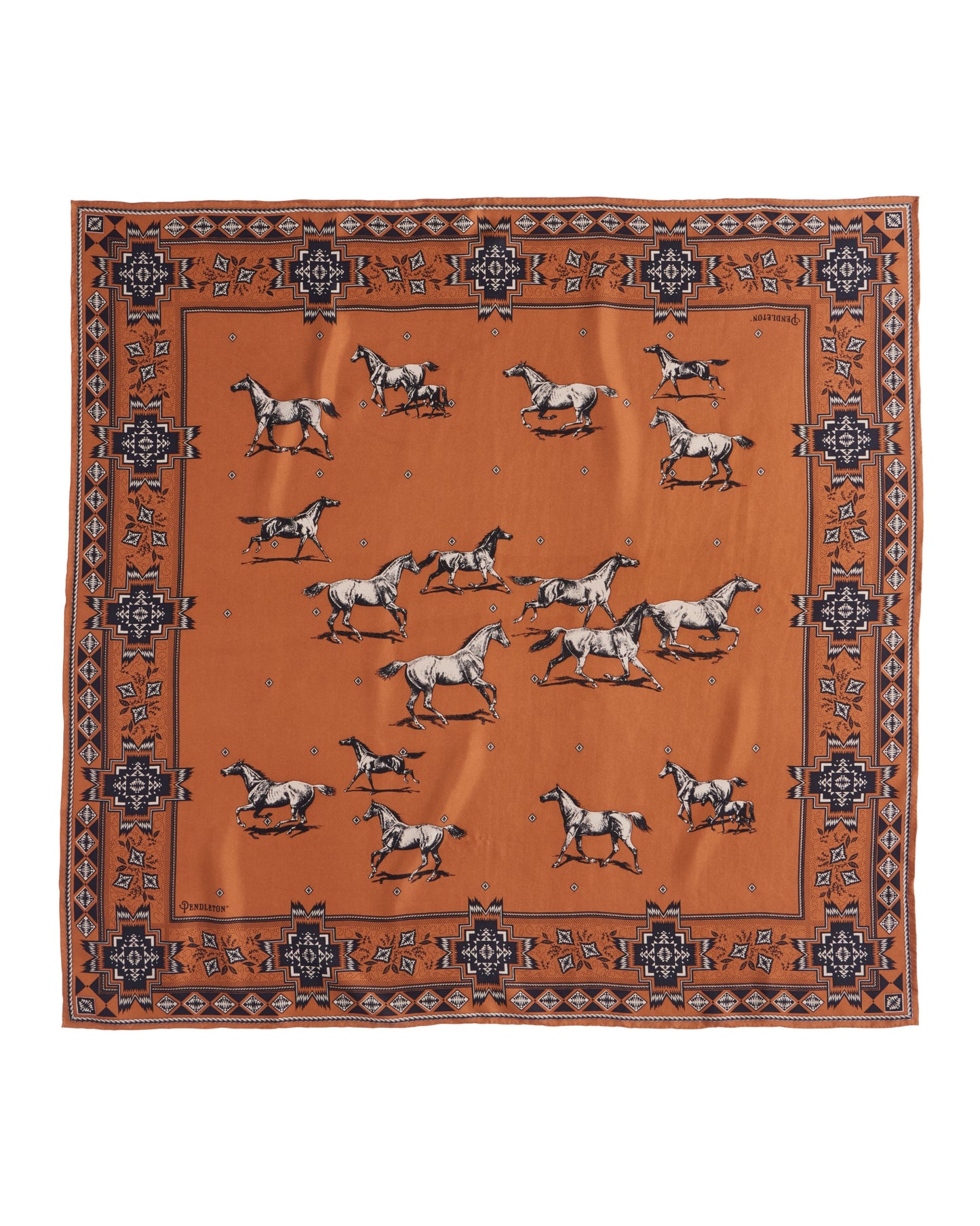 Pendleton Silk Scarf "Herd of Horses"