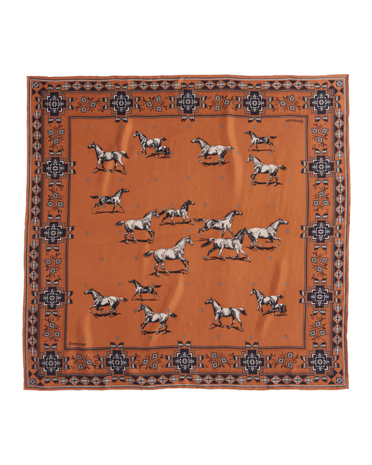 Pendleton Silk Scarf "Herd of Horses"