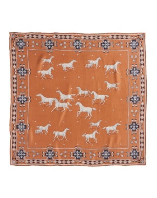 Pendleton Silk Scarf "Herd of Horses"