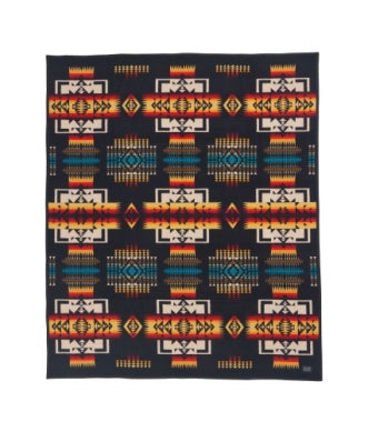 PENDLETON Chief Joseph Jacquard Robe in Black