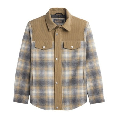 Pendleton Timberline Shirt jacket in Grey Camel Plaid