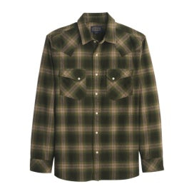 Pendleton Wyatt Shirt in Olive Multi Plaid