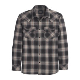 Pendleton Wyatt Shirt in Charcoal Grey Plaid