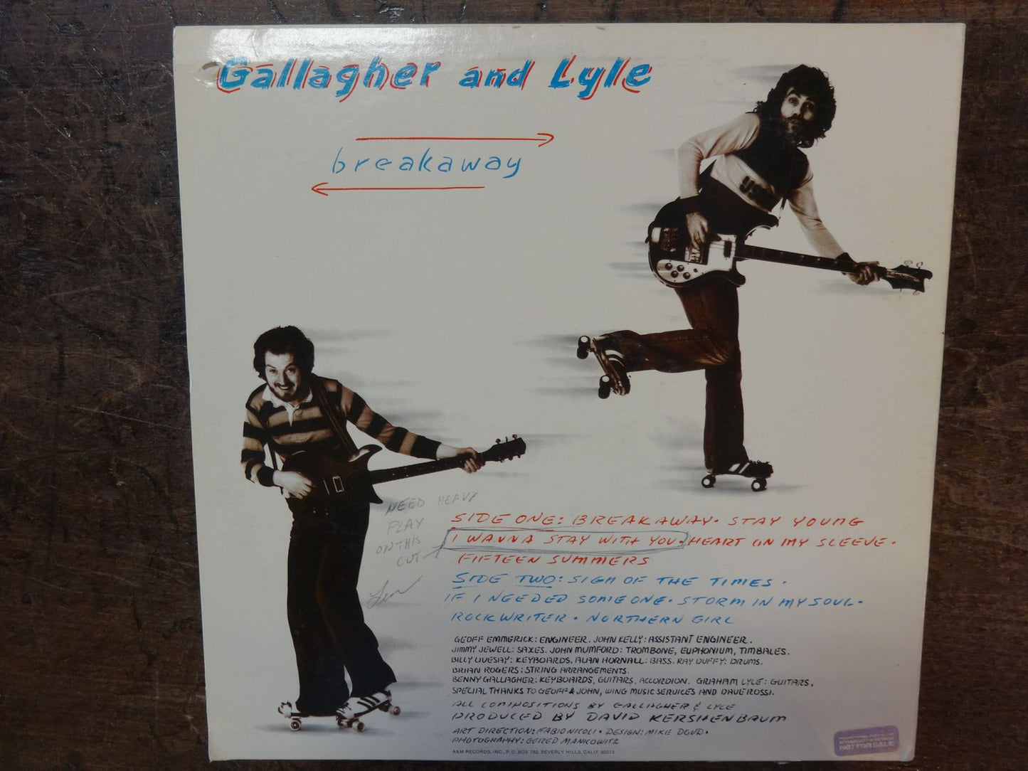 Gallagher and Lyle, Breakaway PROMO album