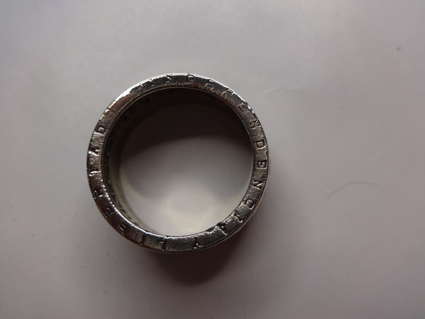 Mexican Pesos Coin Ring, Handcrafted Size 11.5