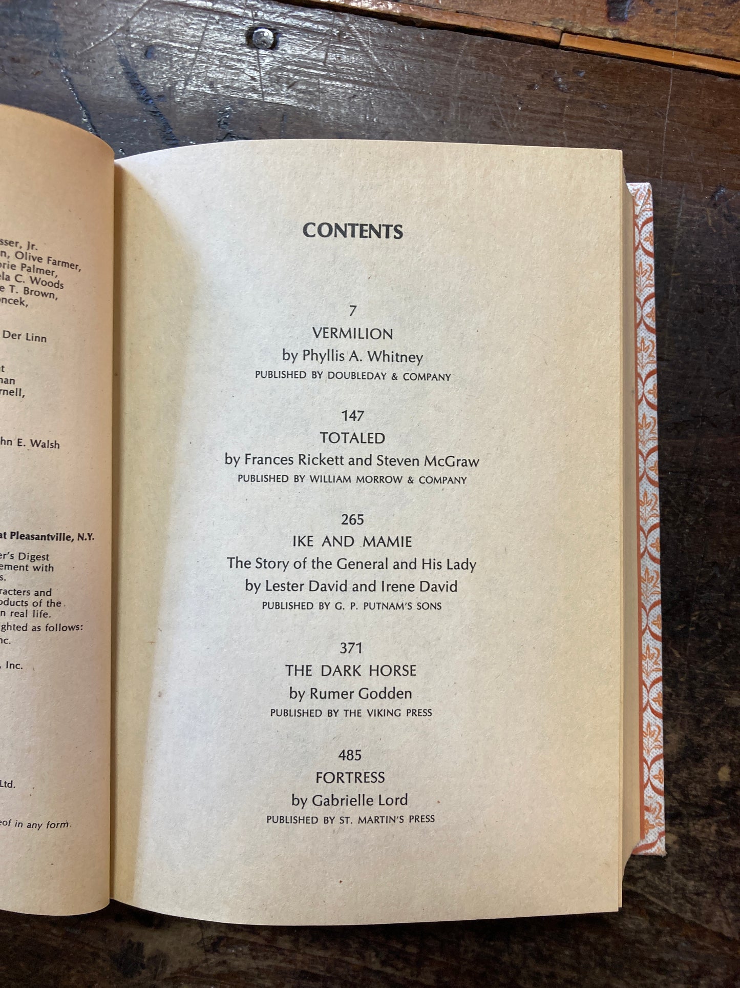 Reader's Digest Condensed Books Volume five 1981