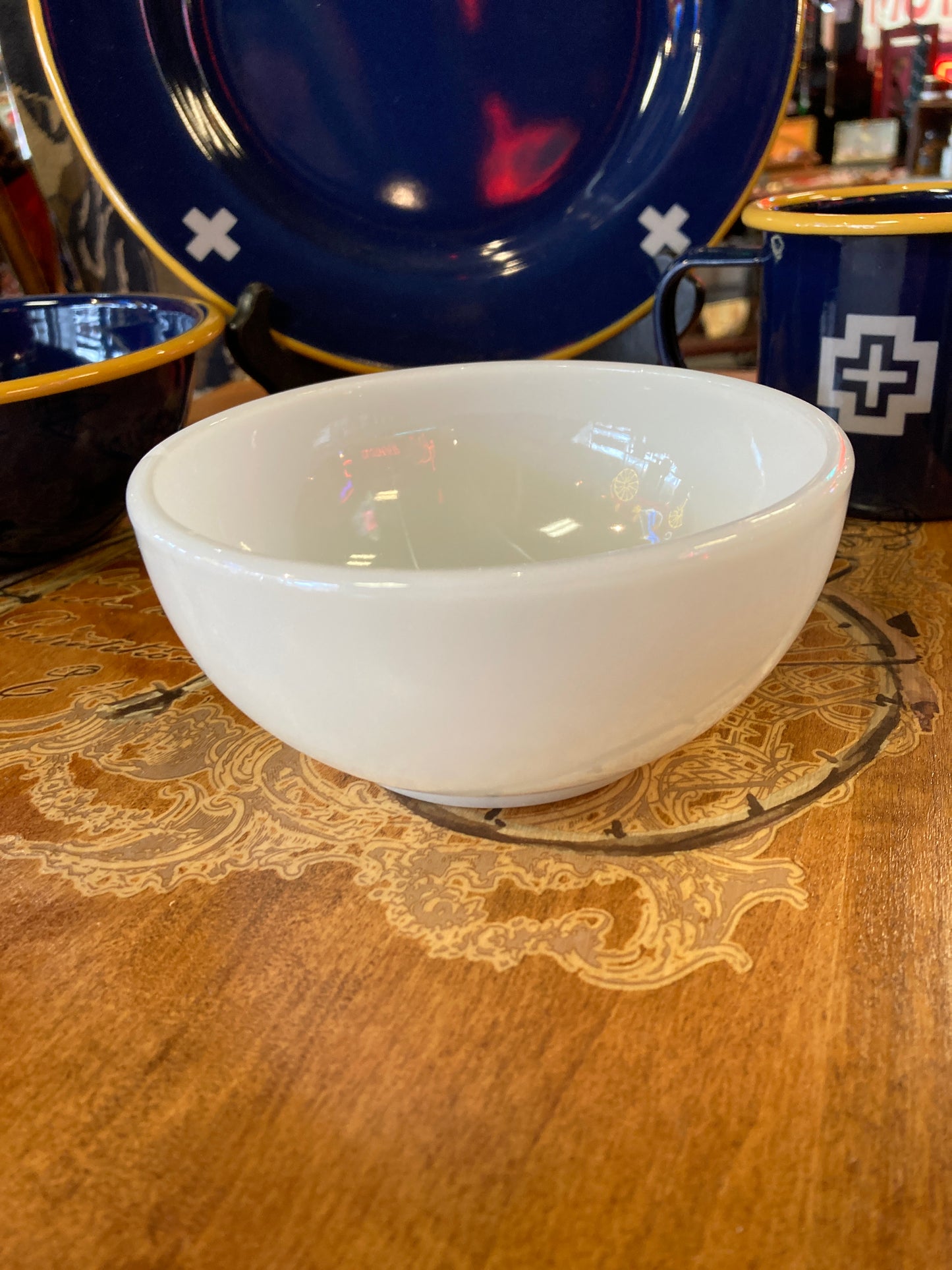 Small White Anchor Hocking Bowl