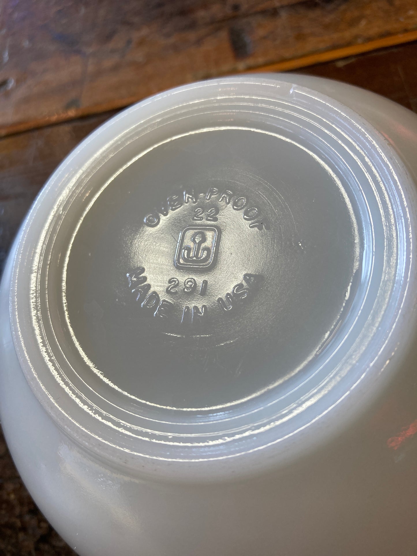 Small White Anchor Hocking Bowl