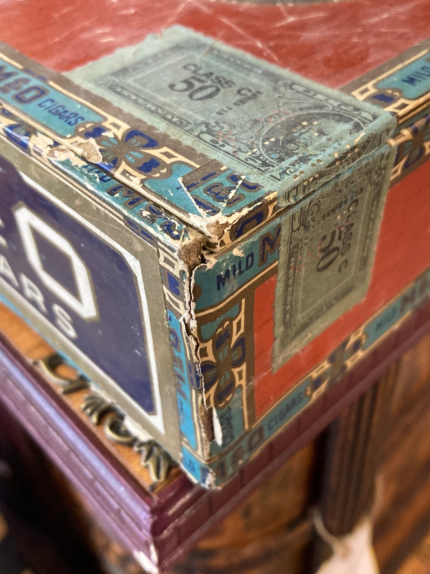M & O Mild Cigars box 1943