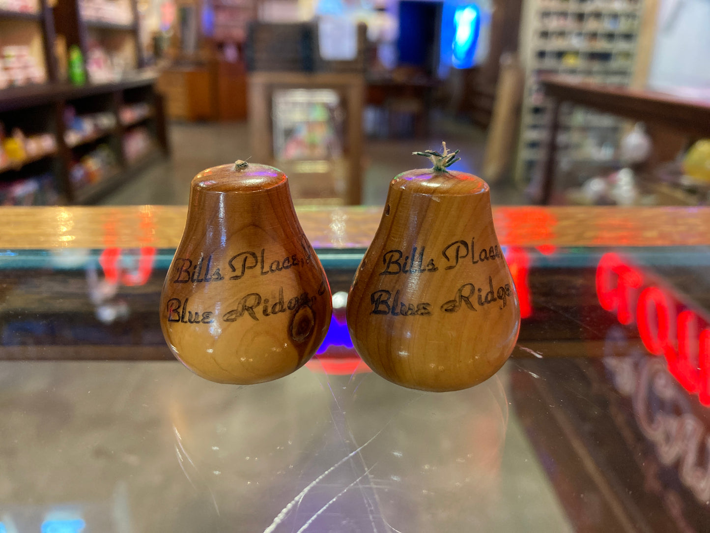 Wood Salt/Pepper shaker from Bill's Place, Pa