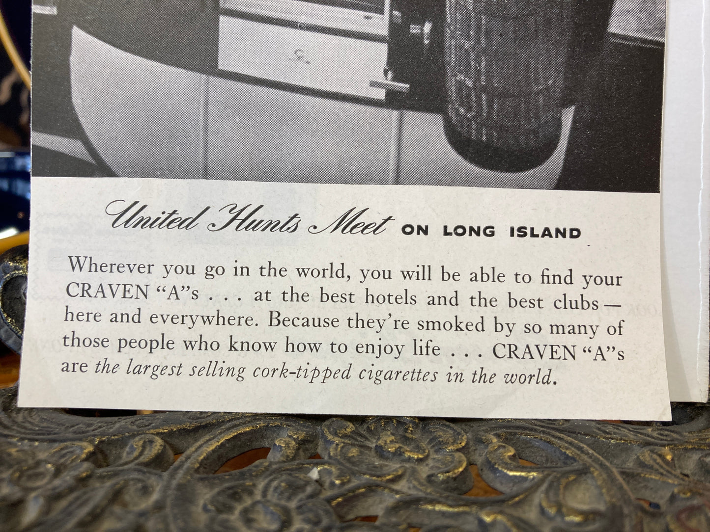Vintage ad for Craven "A" cigarettes