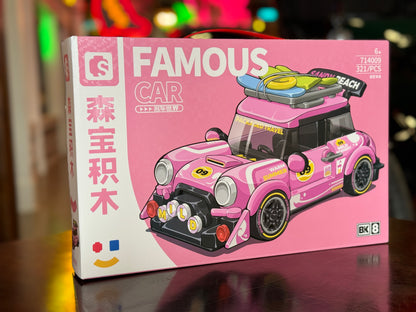 Pink Travel Building Blocks Car