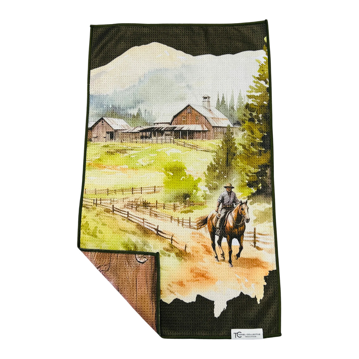 Ranch Ride Waffle Weave Hand Towel