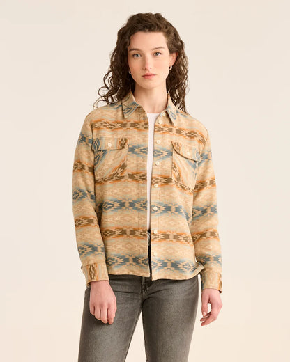 Pendleton Coastline Women's Overshirt in Mesilla Tan Multi