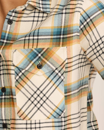 Pendleton Madison Flannel Shirt in Cream Multi Plaid