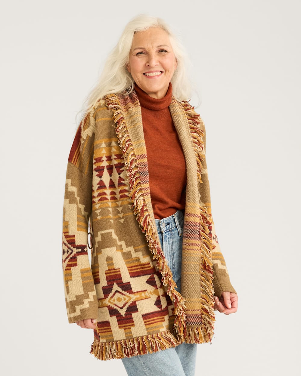 Pendleton Skamania Alpaca Cardigan in Irish Cream Multi