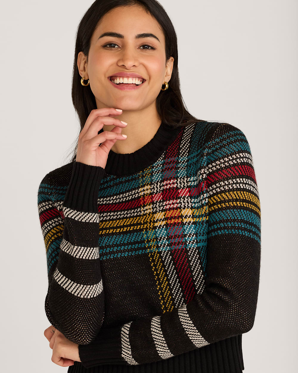 PENDLETON WOMEN'S PLAID MERINO SWEATER