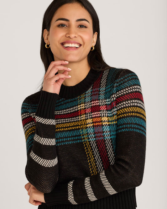 PENDLETON WOMEN'S PLAID MERINO SWEATER