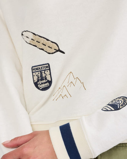 WOMEN'S GRAPHIC FRENCH TERRY CREWNECK