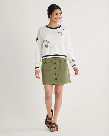 WOMEN'S GRAPHIC FRENCH TERRY CREWNECK
