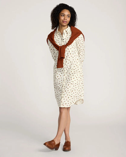 PENDLETON WOMEN'S FLORAL COTTON TWILL GAMBLER SHIRT DRESS
