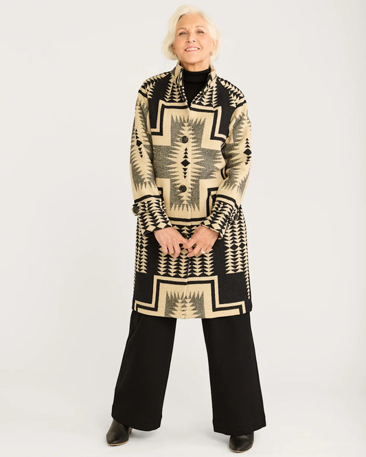 Pendleton Timberline Coat in Black/Tan Harding