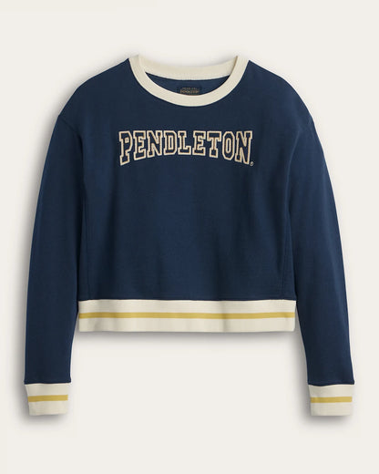 Pendleton Graphic French Terry Pullover in Navy