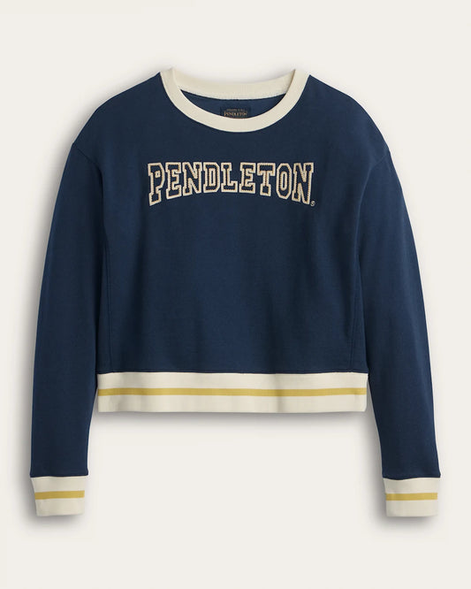 Pendleton Graphic French Terry Pullover in Navy